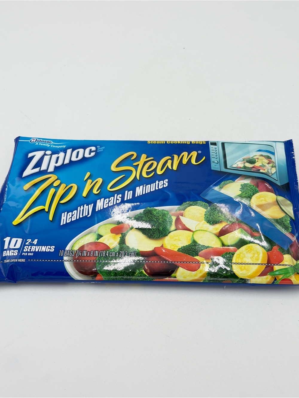 New Discontinued Ziploc Zip ’n Steam Medium Cooking Bags Microwave Meal Prep